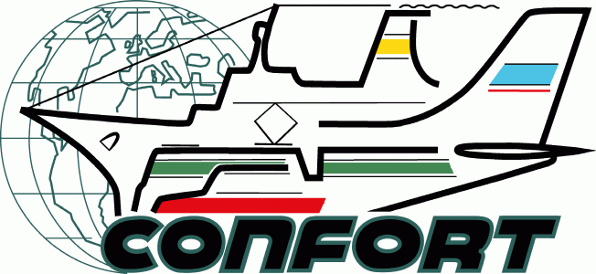 Il primo logo della Confort Viaggi, agenzia viaggi e tour operator